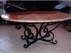 table-metale-marbre